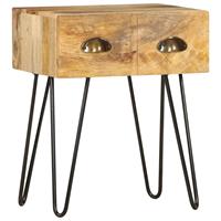 vidaXL Nachttisch 40 x 30 x 50 cm Mango Massivholz Braun
