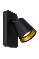 Lucide TURNON Wandspot GU10/5W Zwart/Goud