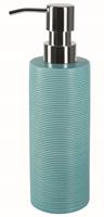 Spirella zeepdispenser Tube ribbed aqua blauw
