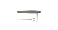 Light & Living Salontafel 118x89x40 cm TURBI glas zwart-mat brons