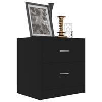 vidaXL Nachtkastjes 2 st 40x30x40 cm spaanplaat zwart