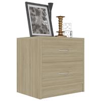 vidaXL Nachtkastjes 2 st 40x30x40 cm spaanplaat sonoma eikenkleurig