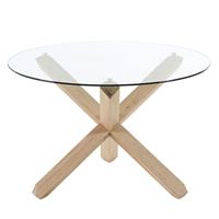 kavehome Kave Home Ronde Eettafel 'Lotus' Ø120cm, Glas