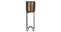 Clayre & Eef Planthouder Ø 20*60 cm Bruin Ijzer Rond 6Y3588