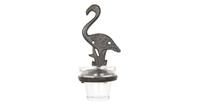 Clayre & Eef Waxinelichthouder flamingo 8*12*19 cm Bruin Ijzer / glas flamingo 6Y3010