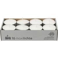 Enlightening Candles 48x Witte maxi theelichtjes/waxinelichtjes 10 branduren Wit