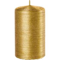 Trend Candles 1x Gouden cilinderkaars/stompkaars 6 x 10 cm 25 branduren Goudkleurig