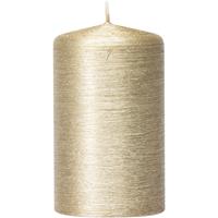 Enlightening Candles 1x Creme gouden cilinderkaars/stompkaars 6 x 10 cm 25 branduren Goudkleurig