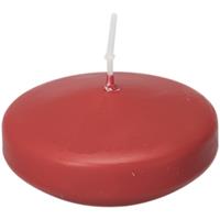 Enlightening Candles 8x Rode grote drijfkaarsen 8 cm 8 branduren Rood