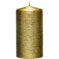 Enlightening Candles 1x Gouden cilinderkaars/stompkaars 7 x 13 cm 25 branduren Goudkleurig