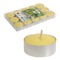 45x stuks Citronella theelichten - anti muggen kaarsjes Geel