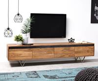 DELIFE Designer-Lowboard Stonegrace 200 cm Akazie Natur 4 Schübe