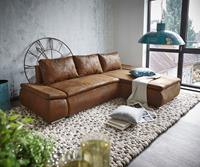 DELIFE Ecksofa Abilene 260x175 cm Braun Ottomane variabel mit Schlaffunktion, Schlafsofas