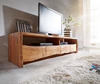 DELIFE Lowboard Live-Edge 190 cm Akazie Natur 4 Schübe 2 Fächer