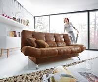DELIFE Schlafsofa Viol 190x90 cm Braun Antik Optik Bettkasten