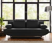DELIFE Schlafsofa Cady 200x90 cm Schwarz mit Schlaffunktion, Schlafsofas