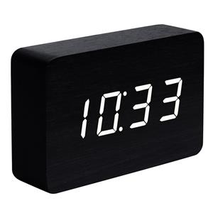 Gingko - Brick Click Clock Black
