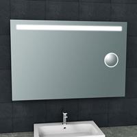 Douche Concurrent Badkamerspiegel Tigers Rechthoek 120x80cm met Geïntegreerde LED Verlichting en Scheerspiegel