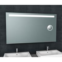 Douche Concurrent Badkamerspiegel Tigers Rechthoek 140x80cm met Geïntegreerde LED Verlichting en Scheerspiegel