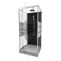 Praxis Aurlane douchecabine Study 90x90x219-230cm chroom