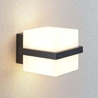 Lindby LED-Außenwandlampe Auron, würfelförmig