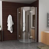 Boss & Wessing BWS Kwartronde Douchecabine 100x100 cm met 2 deuren 8mm NANO coating