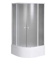Aqualine ARLEN Kwartronde douchecabine 800x800mm, glas met blokpatroon
