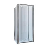 Lacus Douchecabine  Ponza met Vouwdeur en Zijwand Helder Glas Aluminium Profiel Chroom (alle maten)