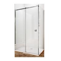 Lacus Douchecabine  Pantella met Schuifdeur en Vaste Zijwand Helder Glas Anti-Kalk Chroom (alle maten)