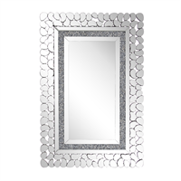 Beliani Wandspiegel zilver PABU