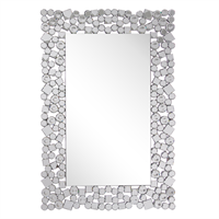 Beliani Wandspiegel zilver MERNEL
