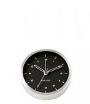 Wekkers Alarm clock Tinge black dial Design Armando Breeveld Zilverkleurig