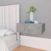 vidaXL Hängende Nachttische 2 Stk. Betongrau 40x30x15 cm Spanplatte Grau