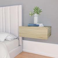 vidaXL Hängende Nachttische 2 Stk. Sonoma-Eiche 40x30x15 cm Spanplatte Braun