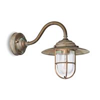 Moretti Buitenwandlamp Chalet 140 messing antiek/helder