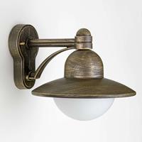 Albert Leuchten Buitenwandlamp Carla in bruin/messing