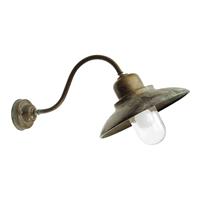 Moretti Buitenwandlamp Patio 1351 messing antiek/helder