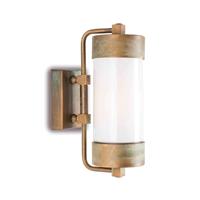 Moretti Buitenwandlamp Silindar 3389, messing antiek/opaal