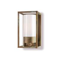 Moretti Buitenwandlamp Cubic³ 3365 messing antiek/opaal