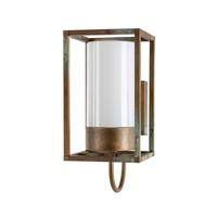 Moretti Buitenwandlamp Cubic³ 3362 messing antiek/opaal