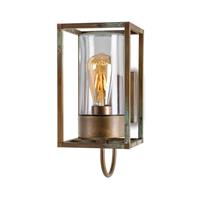 Moretti Buitenwandlamp Cubic³ 3362 messing antiek/helder