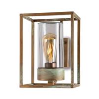Moretti Buitenwandlamp Cubic³ 3363 messing antiek/helder