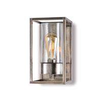 Moretti Buitenwandlamp Cubic³ 3365, nikkel antiek/helder