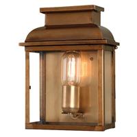 Elstead Handgemaakte buitenwandlamp Old Bailey, messing