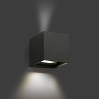 FARO BARCELONA LED buitenwandlamp Olan, donkergrijs