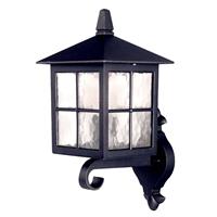 Elstead Buitenwandlamp Winchester BL17, lantaarn boven