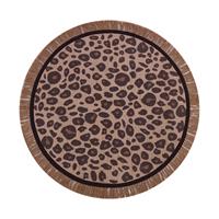 Tapis Petit Round Rug Vloerkleed 120 x 120 cm Leopard