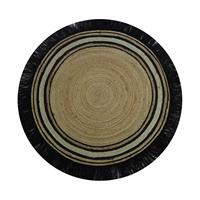 Tapis Petit Round Tess Vloerkleed 110 x 110 cm Black