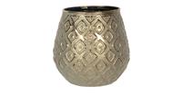 Clayre & Eef Waxinelichthouder | Ø 10*10 cm | Grijs | Glas |  | 6GL2768