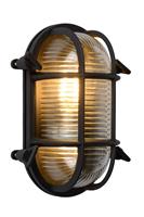 Lucide DUDLEY Buiten Wandlamp Ovaal IP65 E27/60W Zwart